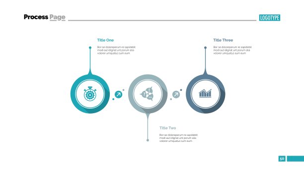 成功的公司组件幻灯片模板图片下载