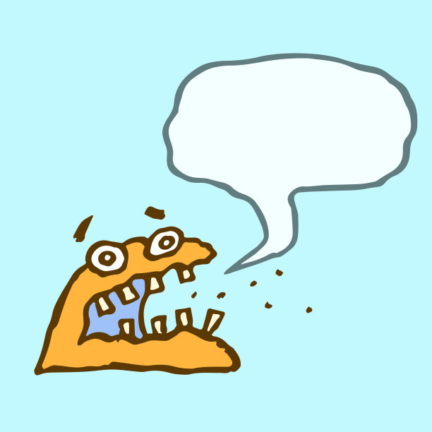 橙色怪物海绵和语言云。图片下载