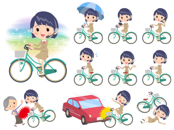 呼叫中心woman_city自行车图片下载