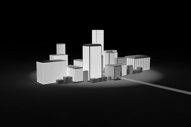 城市夜景，城市景观图片下载