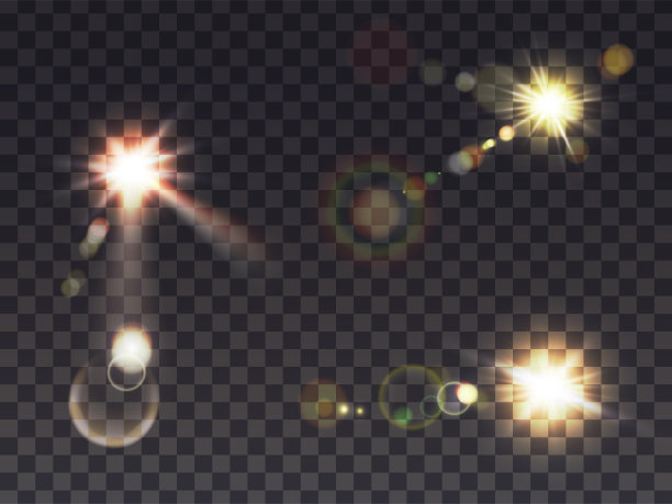 带有镜头光晕的阳光素材图片