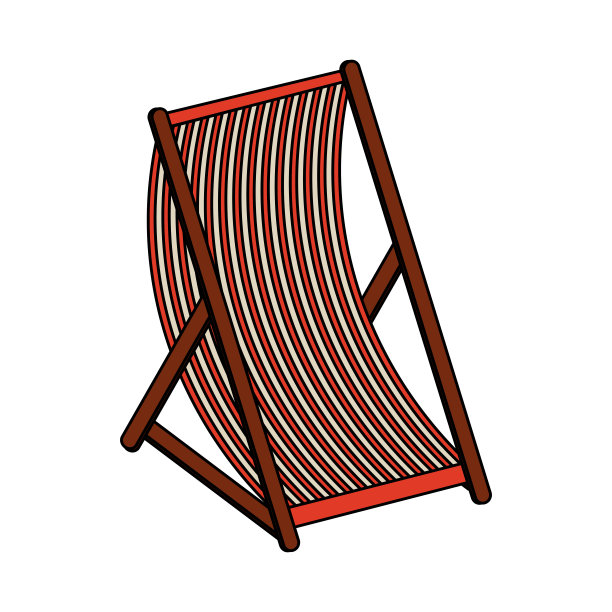 海滩sunchair孤立图片下载