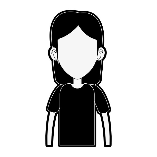 年轻女子卡通图片下载