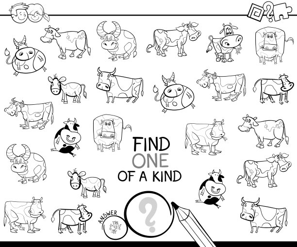 一款用奶牛做的彩色游戏图片下载