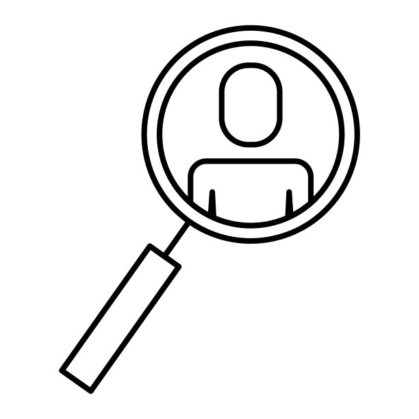 放大镜与商人ico图片下载