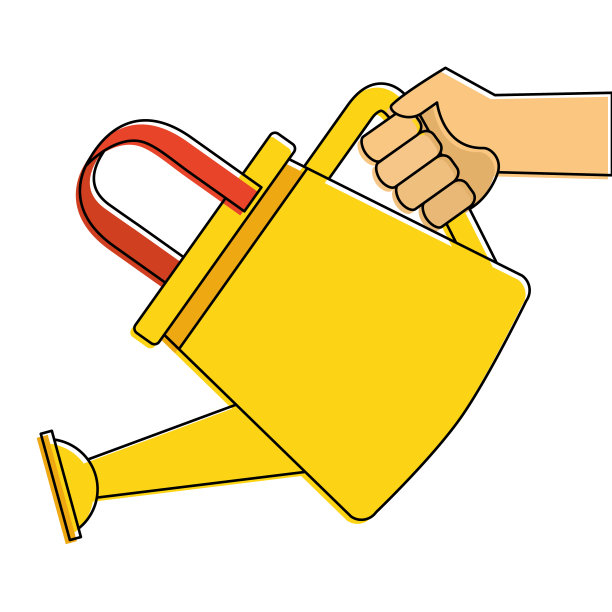 手与园丁塑料洒水喷头图标图片下载