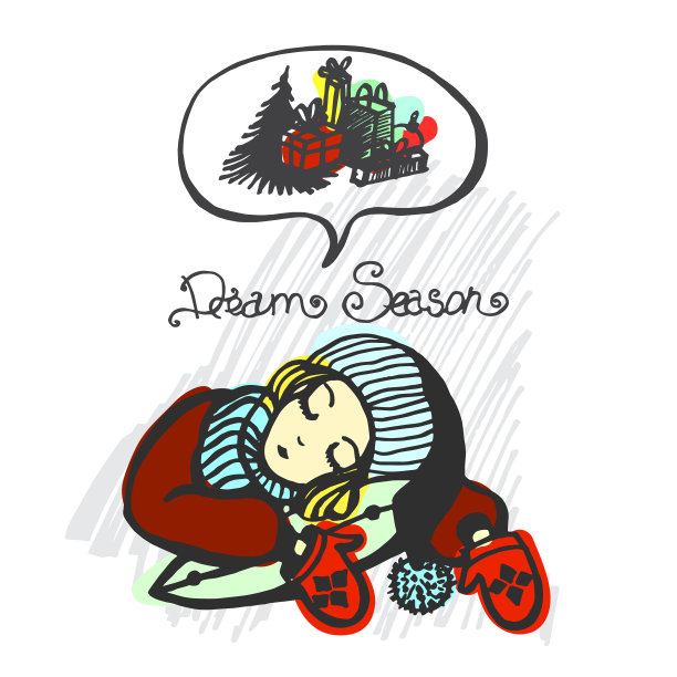 圣诞节矢量插画图片下载