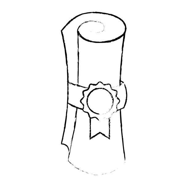 优胜者的文凭卷着奖牌图片下载