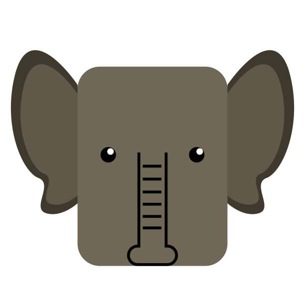 孤立抽象的大象图片下载