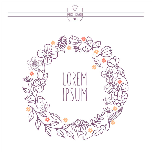 花的框架。矢量图图片下载
