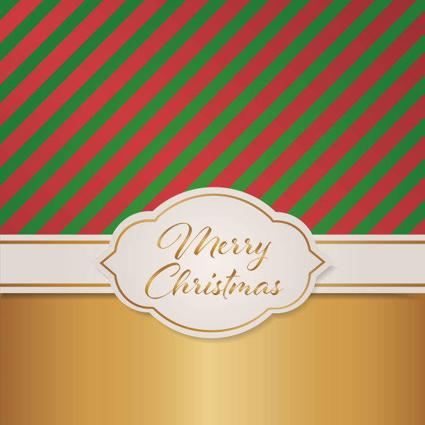 复古风格的豪华圣诞卡。图片下载