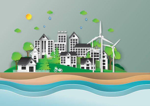 生态城市，绿色环境素材图片