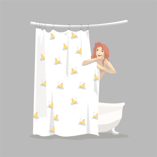 早晨。浴室。向量图片下载