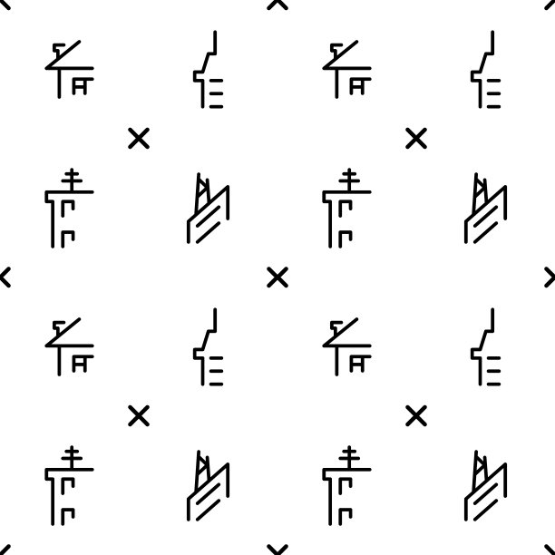 商业建筑剪影图案矢量图素材图片