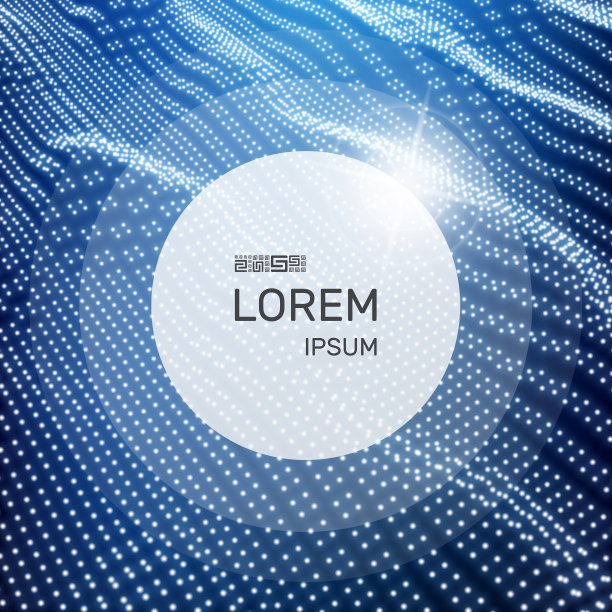技术背景。平面设计。三维网格表面与粒子。用于市场营销、广告和演示的插图。图片下载