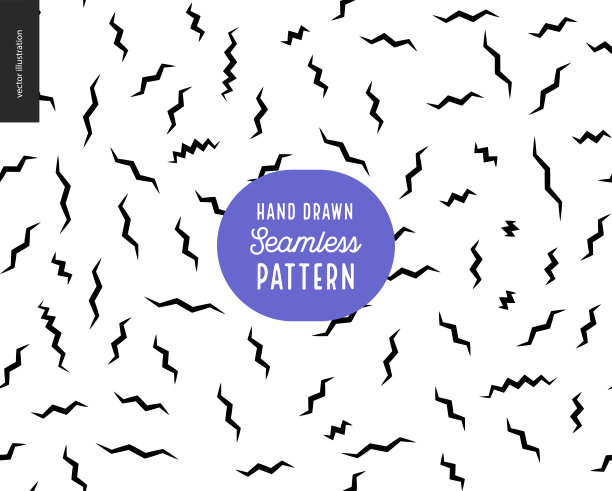 手绘黑白图案图片下载