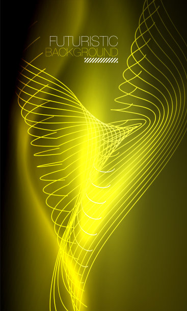 光滑的霓虹灯波图片下载