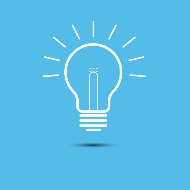 矢量灯泡与发光的一个。创意和创意概念与灯泡。图片下载