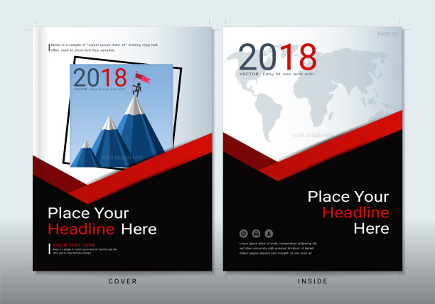 封面设计与照片背景空间，可适应年度报告，小册子，传单，传单，事实说明书，销售工具包，目录，杂志，小册子，作品集，海报，矢量模板A4大小。图片下载