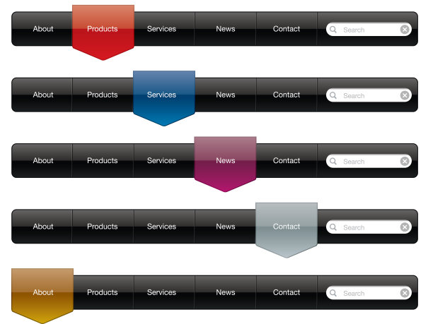 Web导航元素图片下载