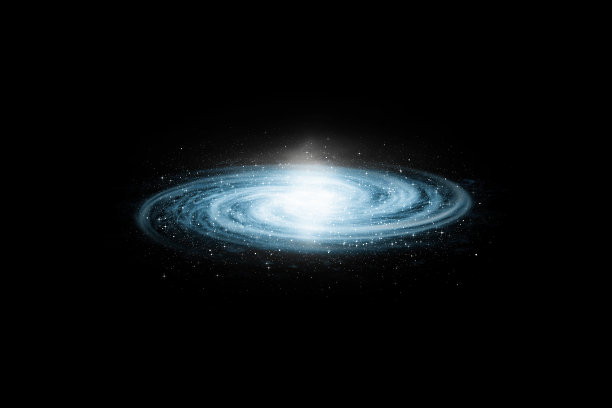 蓝色科幻小说中的星云背景图片下载