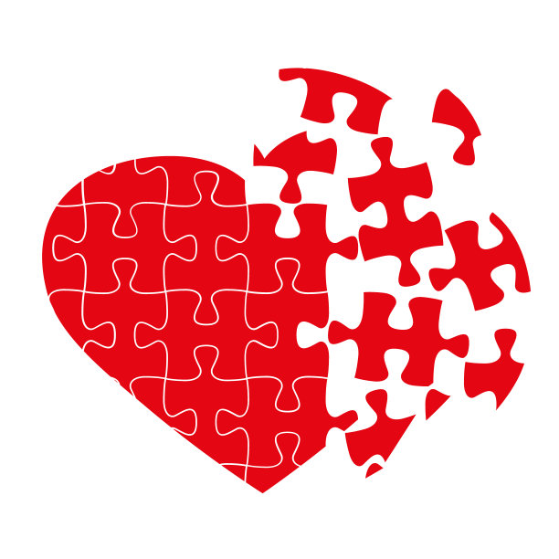 心破碎的拼图图片下载