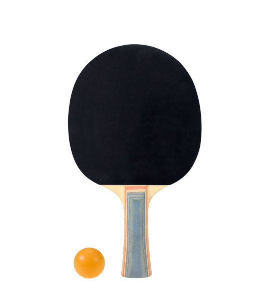 乒乓拍孤立在白色背景上图片下载
