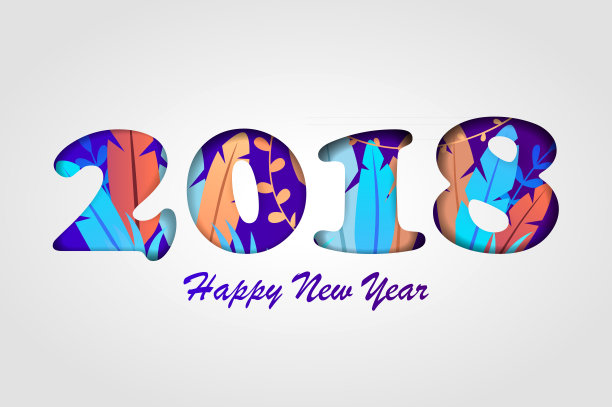 2018年新年。横幅。矢量插图。问候图片下载