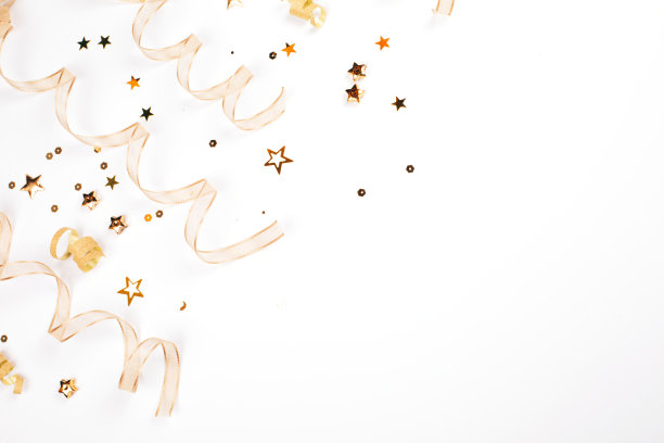 黄金圣诞装饰品素材图片