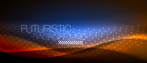 色泽光泽流畅优雅霓虹波图片下载