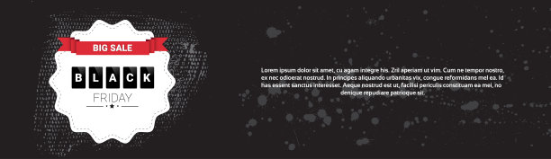 销售水平横幅与拷贝空间购物黑色星期五海报设计图片下载