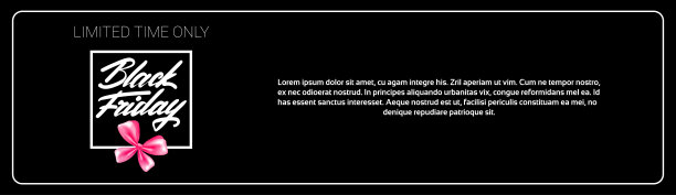 黑色星期五横横幅与文字空间图片下载
