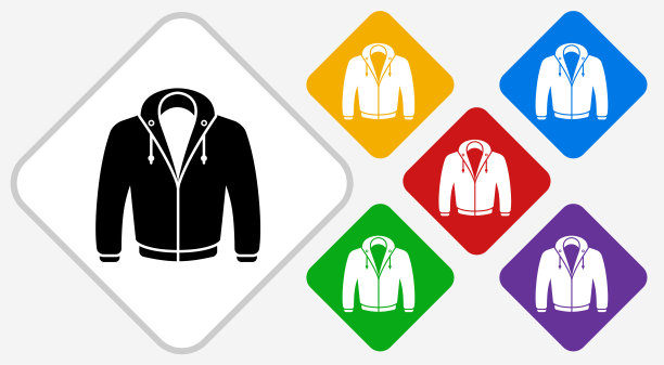 运动衫颜色钻石矢量图标图片下载