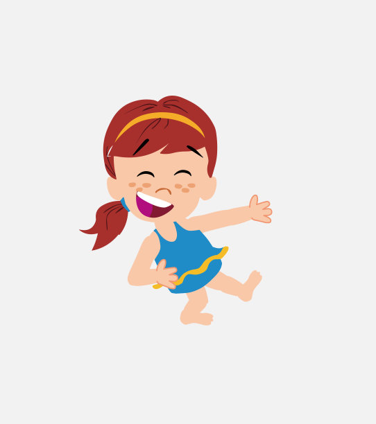 一个穿着泳衣的白人女孩一边笑一边教他左边的东西。图片下载