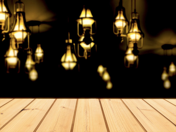 阳台与复古灯背景图片下载