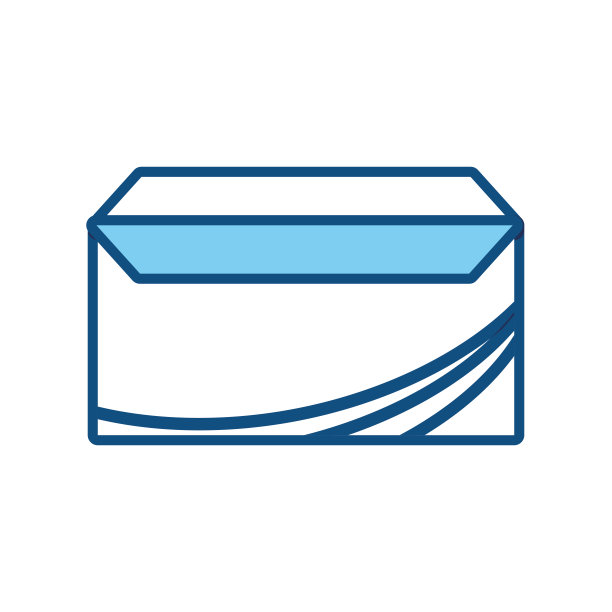 信封白色和蓝色矢量插图图片下载