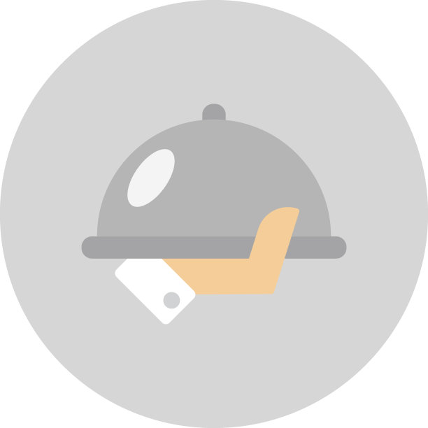 服务托盘在手矢量插图图片下载