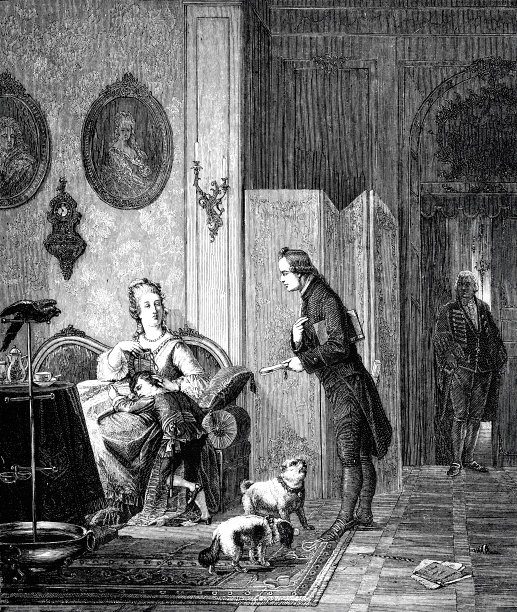 新任庭长向女主人作了自我介绍图片下载