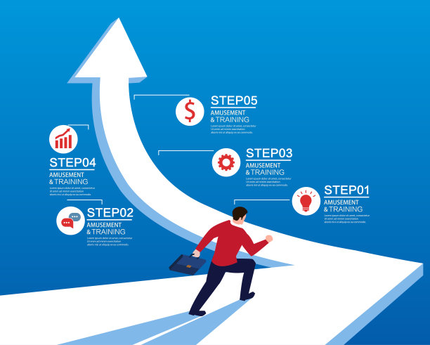 在成功之路上的商人图片下载