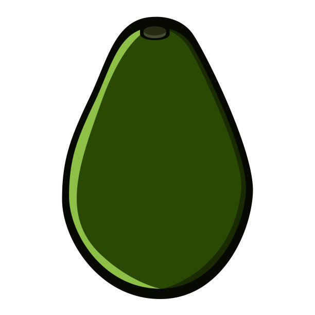 孤立的漫画鳄梨图片下载