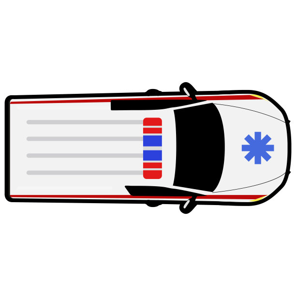 救护车俯视图图片下载