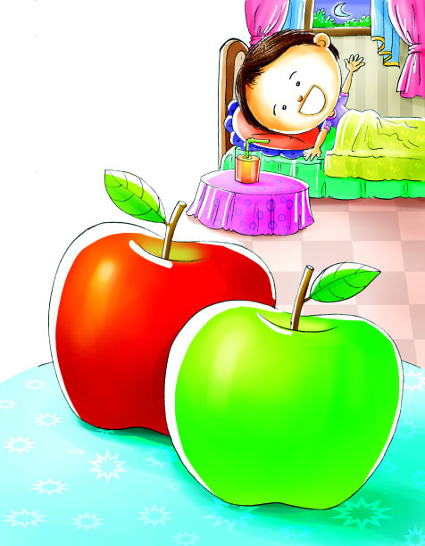 彩色的苹果图片下载