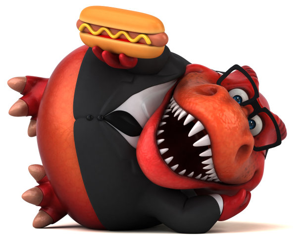 有趣的Trex - 3D插图图片下载