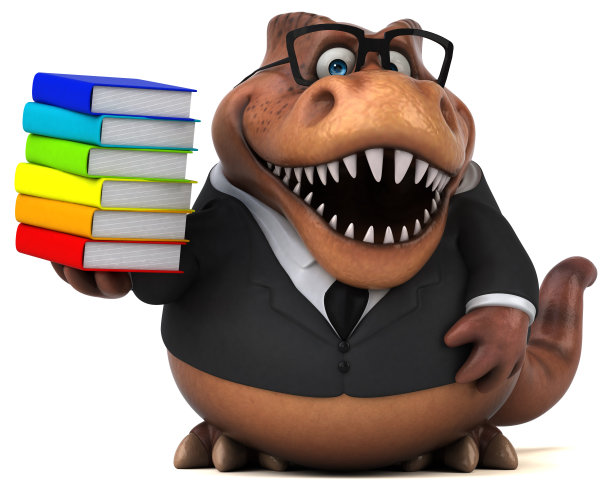 有趣的Trex - 3D插图图片下载