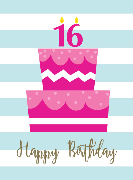 16岁生日贺卡图片下载