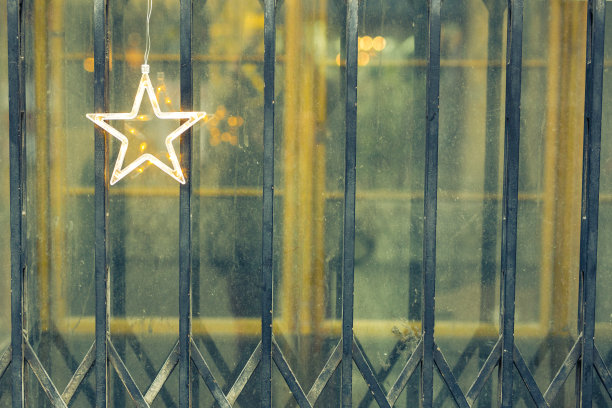 圣诞星金属栅栏图片下载