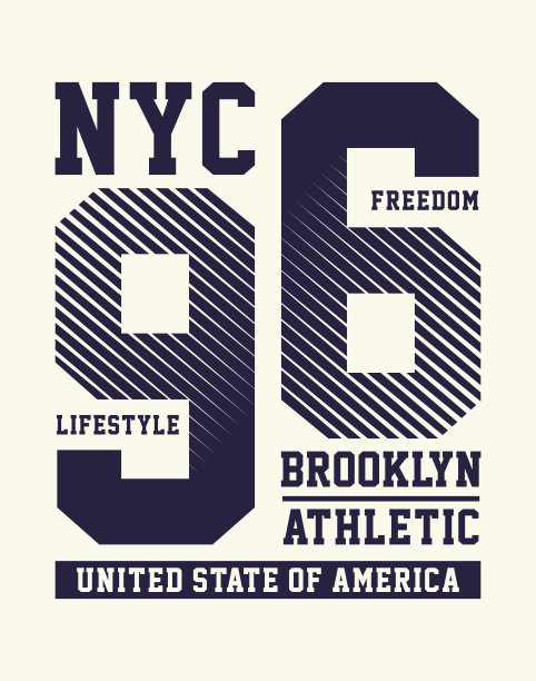 字体设计纽约风格的t恤印花图片下载