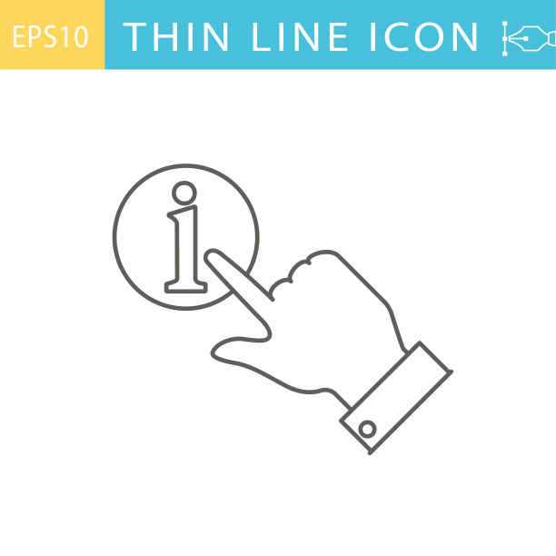 细线图标-客户服务和信息图片下载