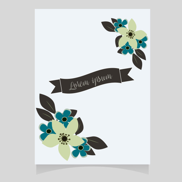 矢量插图的一个美丽的花与玫瑰和花朵粉彩元素的边界图片下载