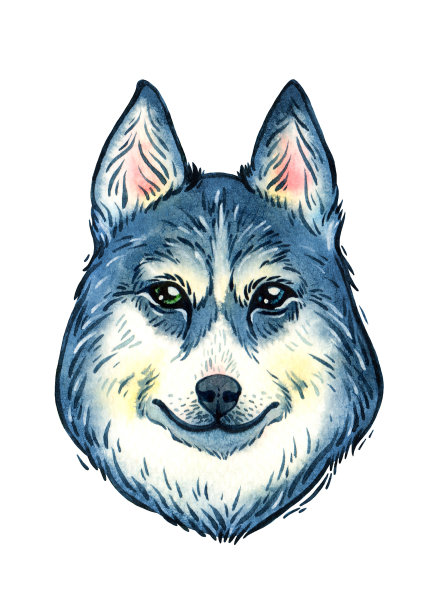 水彩沙哑的肖像图片下载